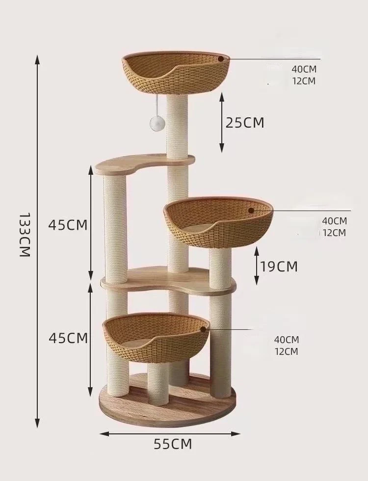 Solid wood cat tree - Image 2