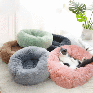 Plush cat bed