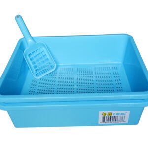 double layer plastic cat litter box