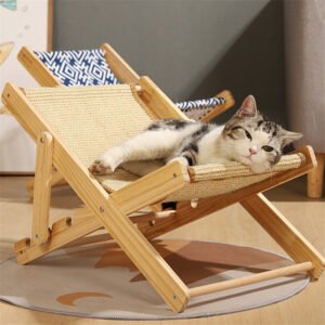 Adjustable Cat Bed Chair Sisal Cat Scratching Board